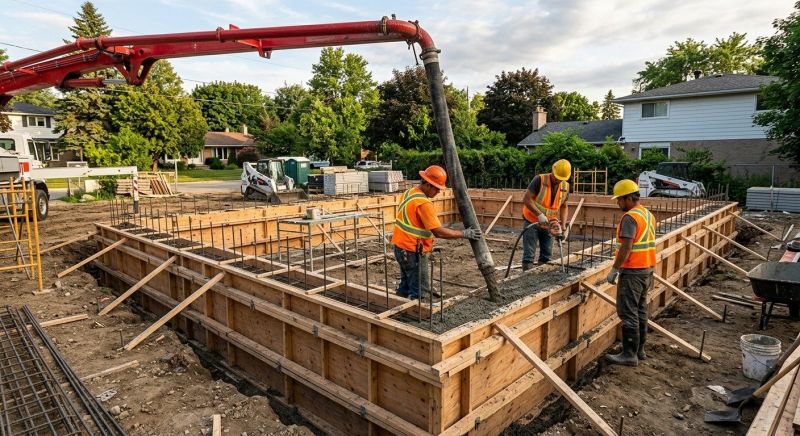 Our team working on Concrete Installation projects in Paramus, NJ